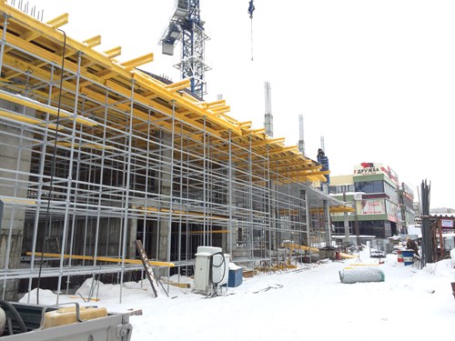 27/03/15 Установка опалубки перекрытия на отм. +5.600